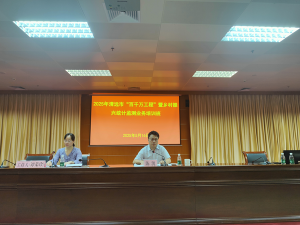 深耕培訓強本領，筑牢農村統計“壓艙石”——清遠市統計局聯合相關涉農部門開展鎮街農村統計業務培訓